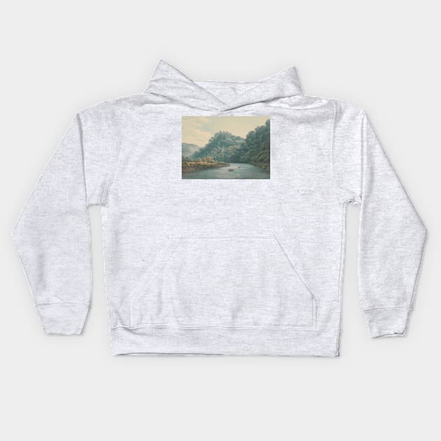 Goodrich Castle on the Wye by Thomas Hearne Kids Hoodie by Classic Art Stall